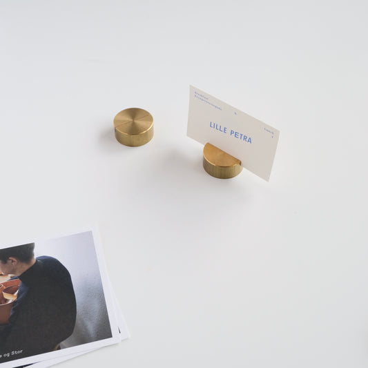 Brass card stand