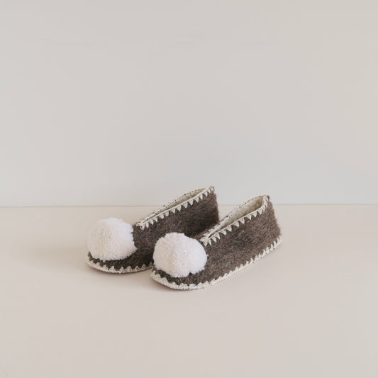 Pom Pom Wool Slippers
