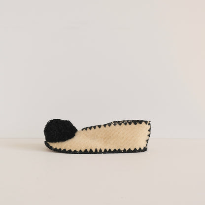 Pom Pom Wool Slippers