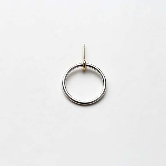 ［30%OFF / MIRTA］SILVER LARGE KINETIC HOOP EARRING