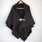 ［loomer /ルーマー］Shetland Wool Plain Blanket Poncho